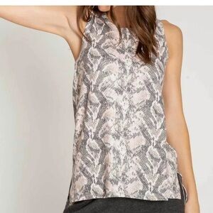 PJ Salvage Animal Instincts tank in Blush NWT